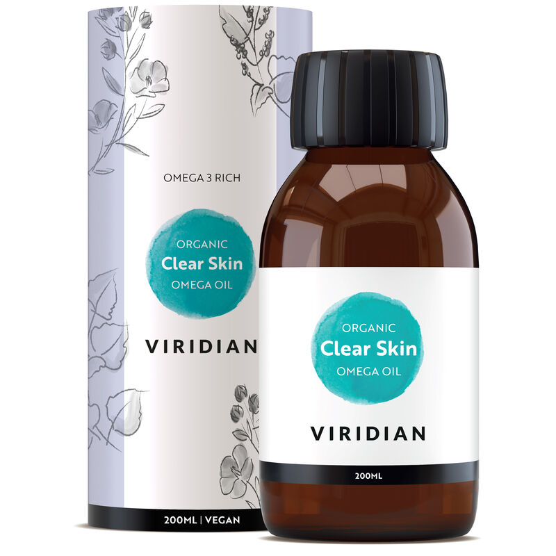 REDUCED Viridian Organic Clear Skin Omega Oil 200ml