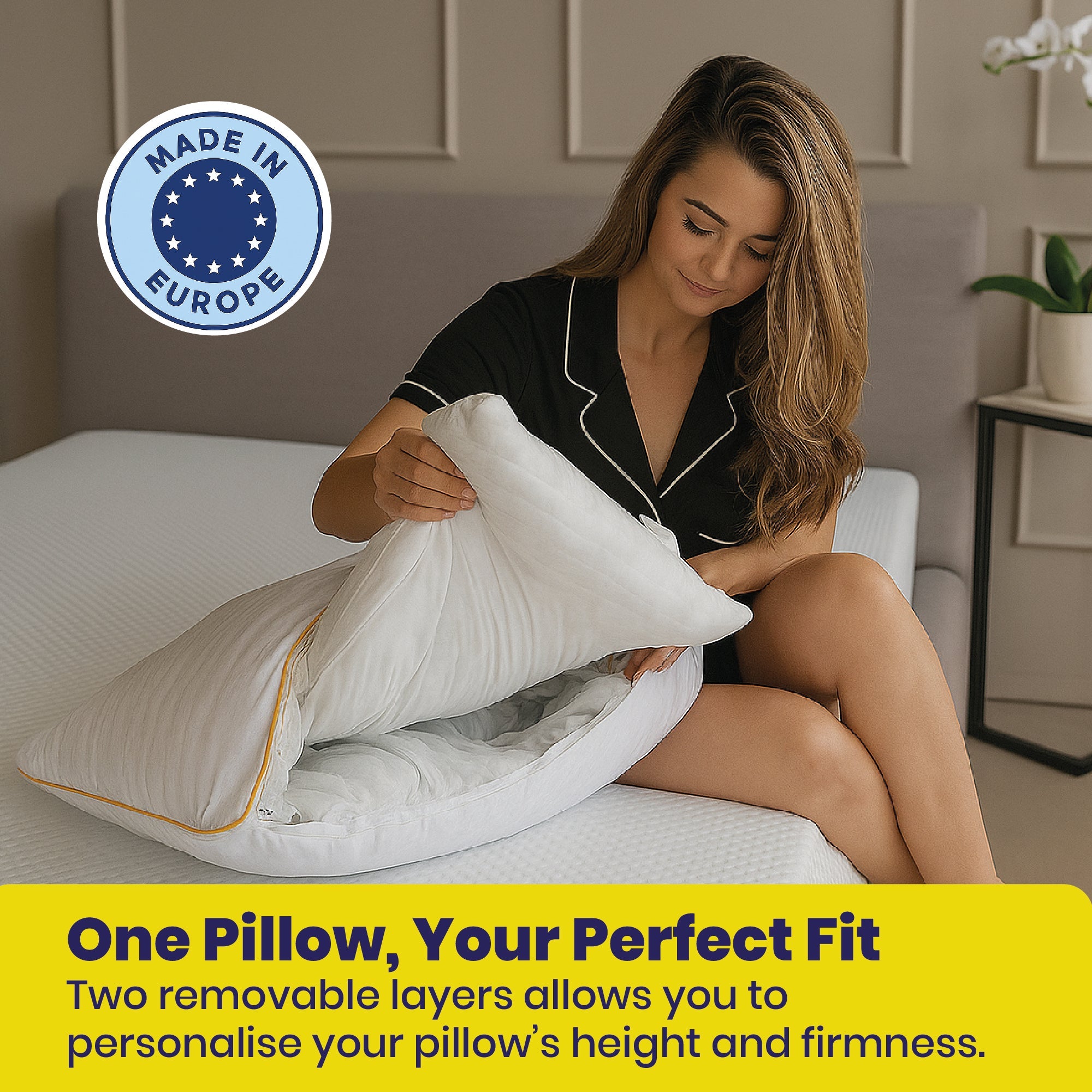 Brightr® Stella Hybrid Adjustable Pillow | Best pillow For Neck Pains