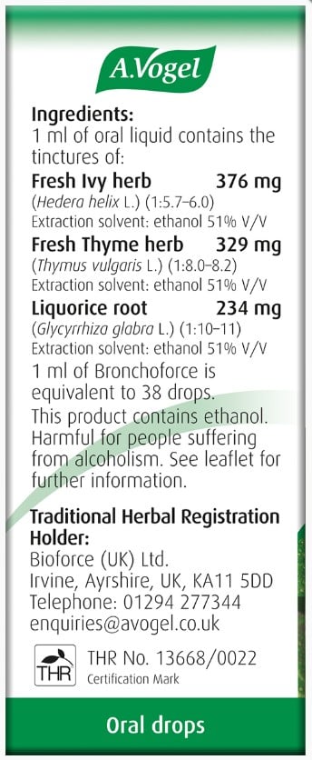 A.Vogel Bronchoforce (Ivy Thyme Complex) Drops 50ml