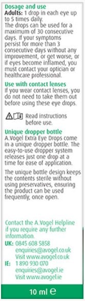 A.Vogel Extra Moisturising Eye Drops with Euphrasia & Hyaluronic acid 10ml
