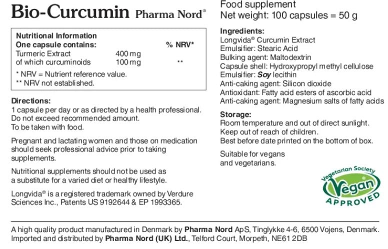 Bio-Curcumin - 100 vegan capsules