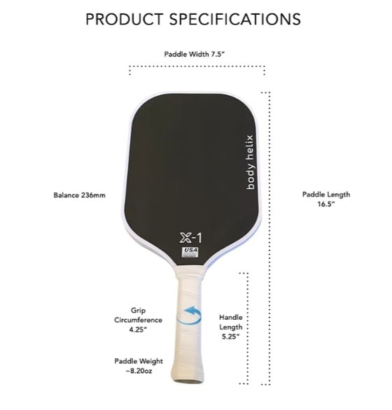 Body Helix X-1 Pickleball Paddle
