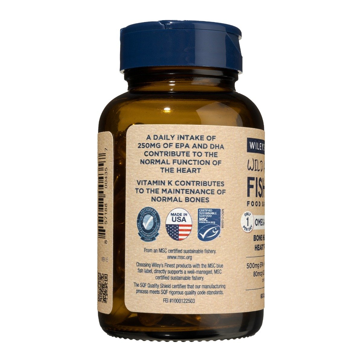 Wiley's Finest Vitamin K2 + Omega3 & D3 – 60 softgels