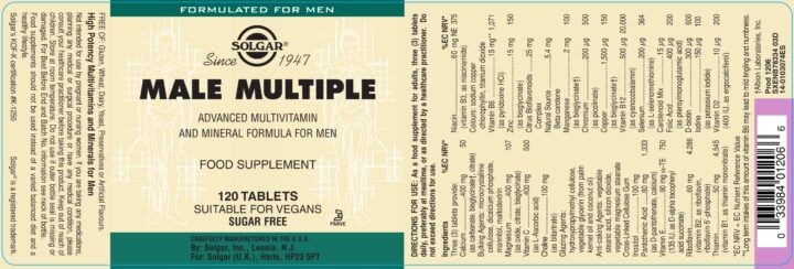 Solgar - Male Multiple 60/120 Tablets