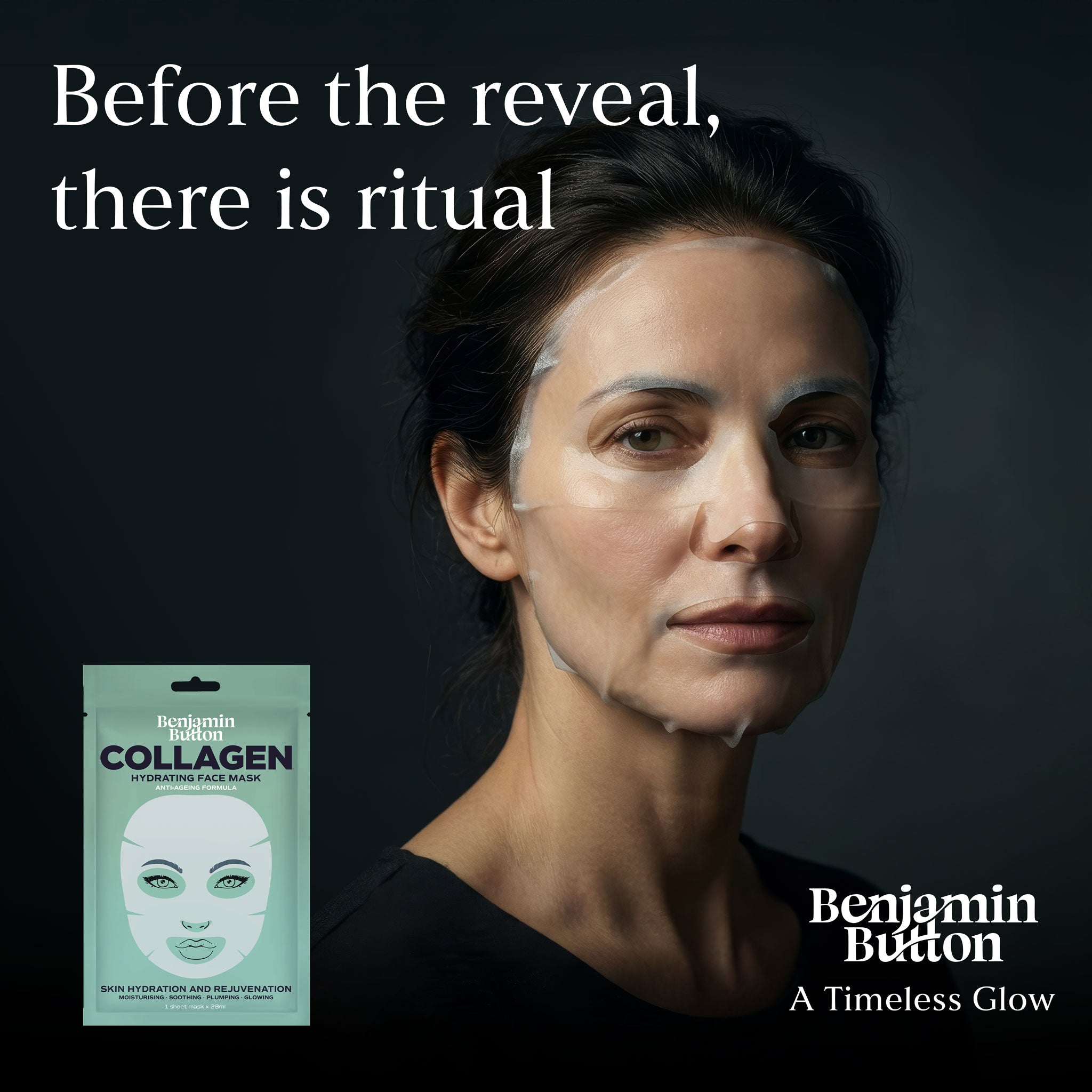 Collagen Hydrating Face Mask - Marine Collagen Sheet Mask - 5 Pack