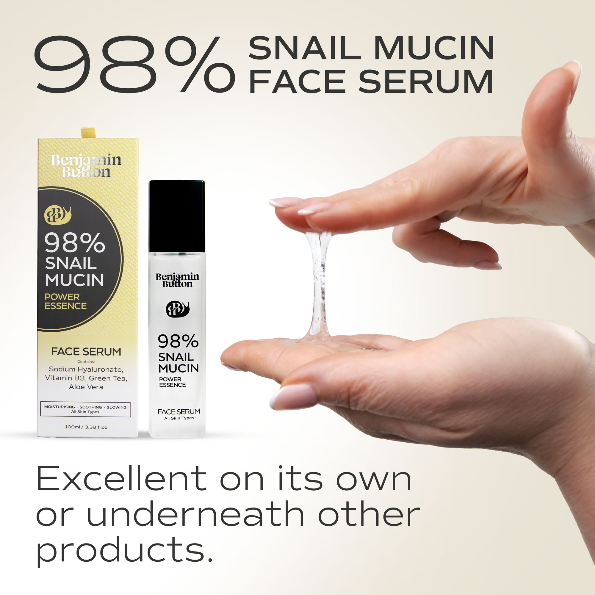 Snail Mucin Serum 98% - Hydrating Snail Secretion Serum - 100ml
