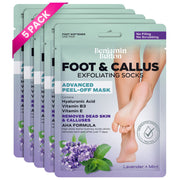 Exfoliating Foot Peel Mask – AHA Foot Peeling Mask – 5 Pack