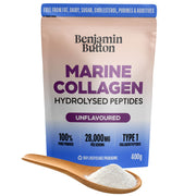 Benjamin Button Marine Collagen Peptides Powder 400g | Unflavoured | 28,000mg