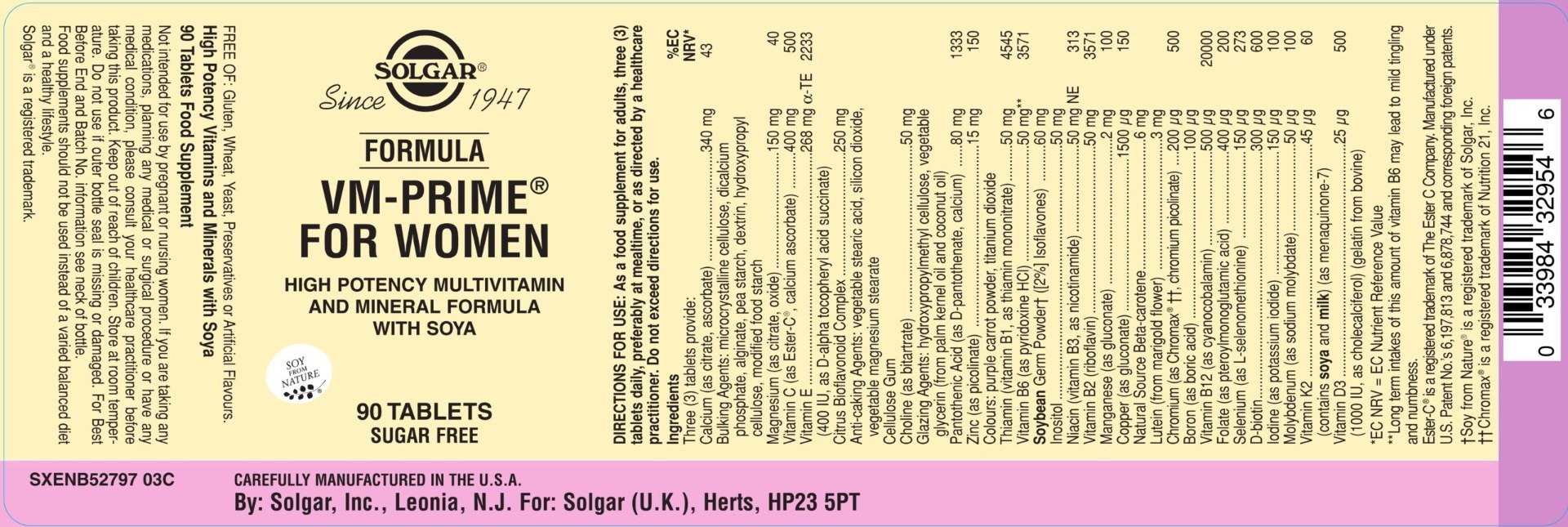 Solgar - VM Prime for Women - 90 tablets