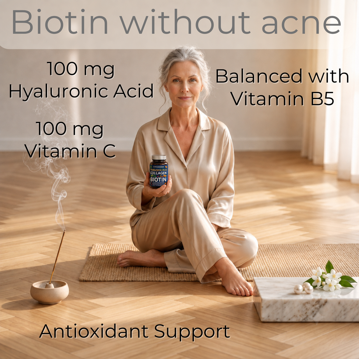 Complete Hair, Skin, Nails Supplement! Marine Collagen, Hyaluronic Acid, Biotin, Vitamins, Minerals, Superfood - 35 Ingredients