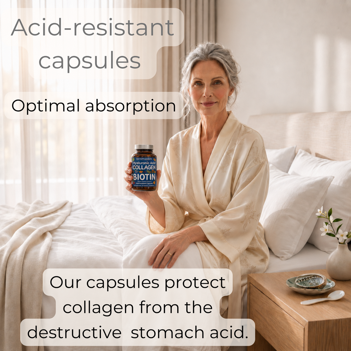 Complete Hair, Skin, Nails Supplement! Marine Collagen, Hyaluronic Acid, Biotin, Vitamins, Minerals, Superfood - 35 Ingredients