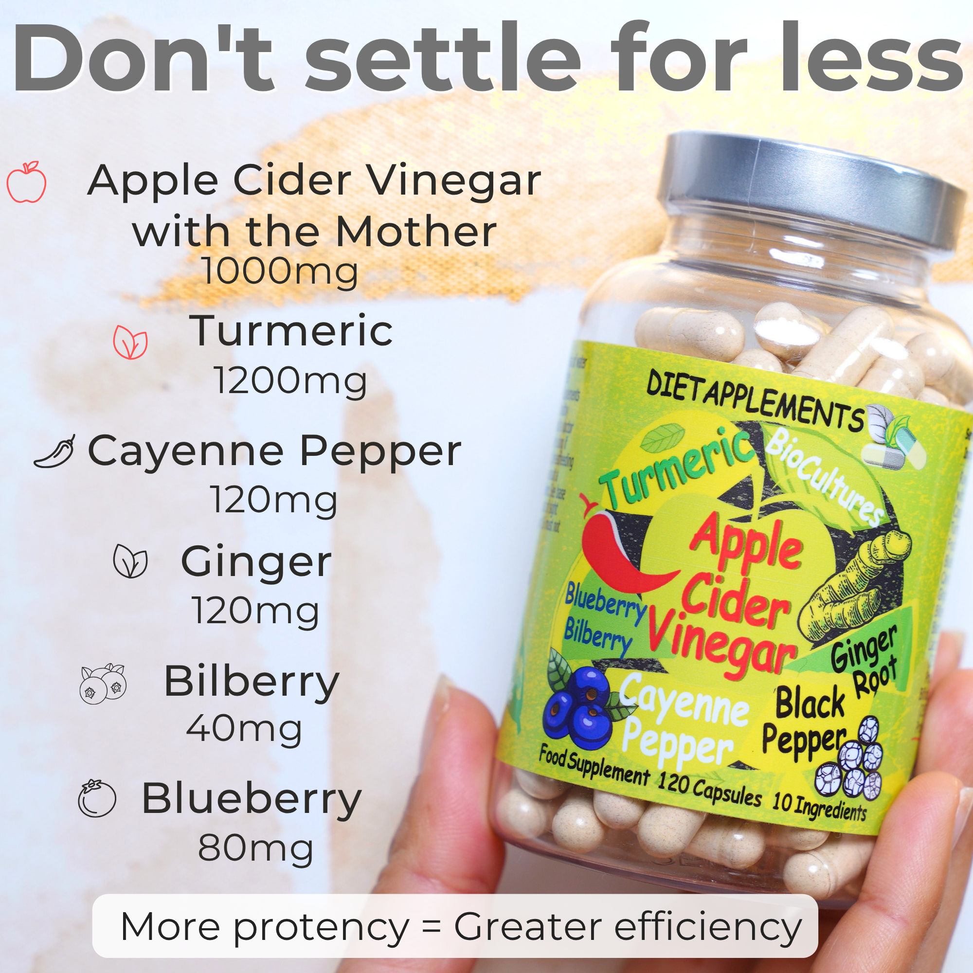 Apple Cider Vinegar with the Mother, Superfood, Biocultures & Berries Complex