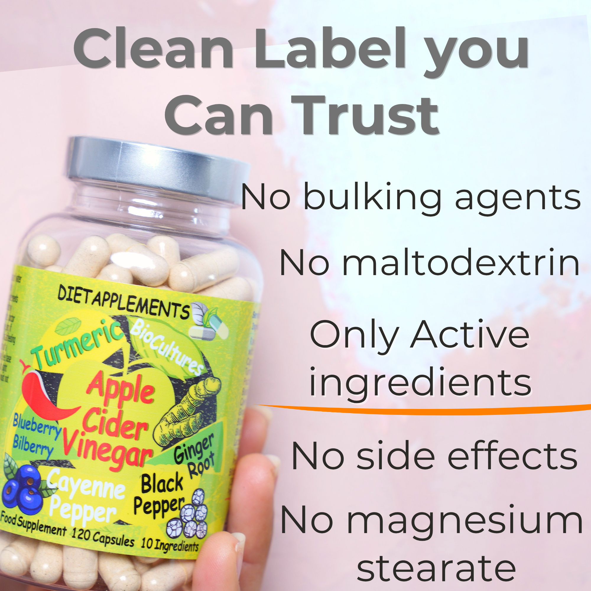 Apple Cider Vinegar with the Mother, Superfood, Biocultures & Berries Complex