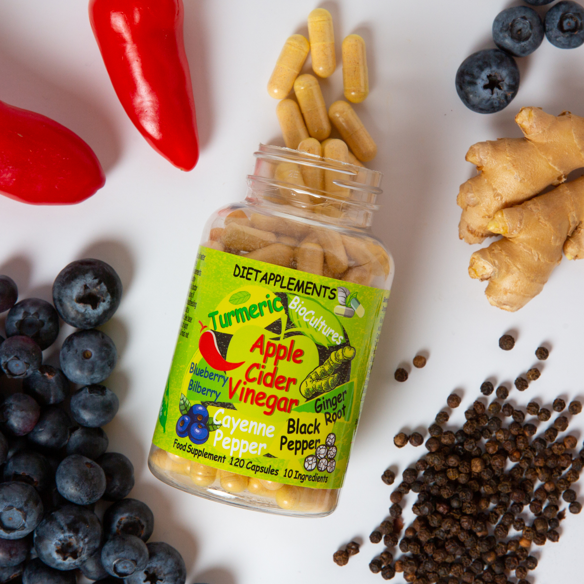 Apple Cider Vinegar with the Mother, Superfood, Biocultures & Berries Complex