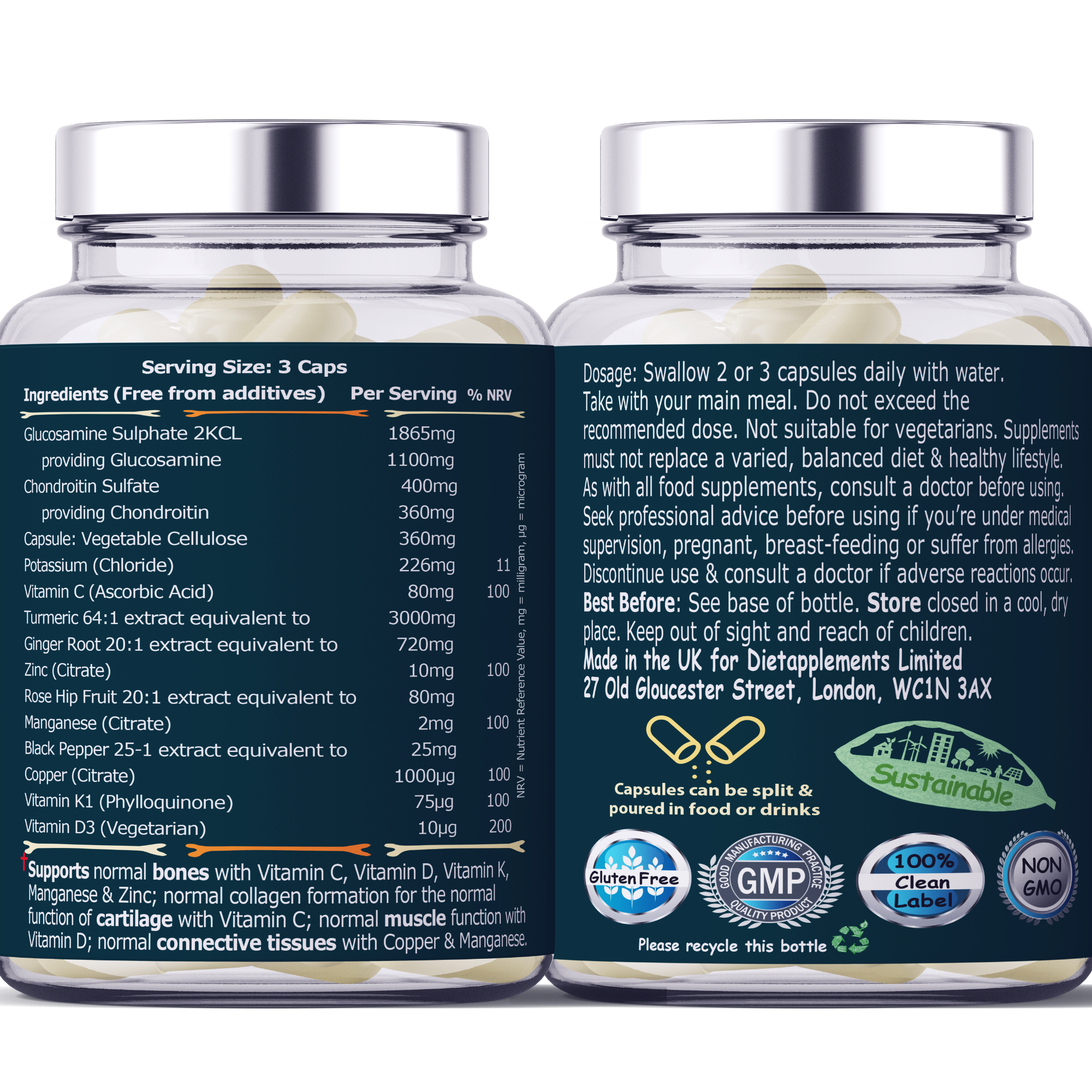 Glucosamine, Chondroitin, Turmeric, Vitamins & Minerals Complex