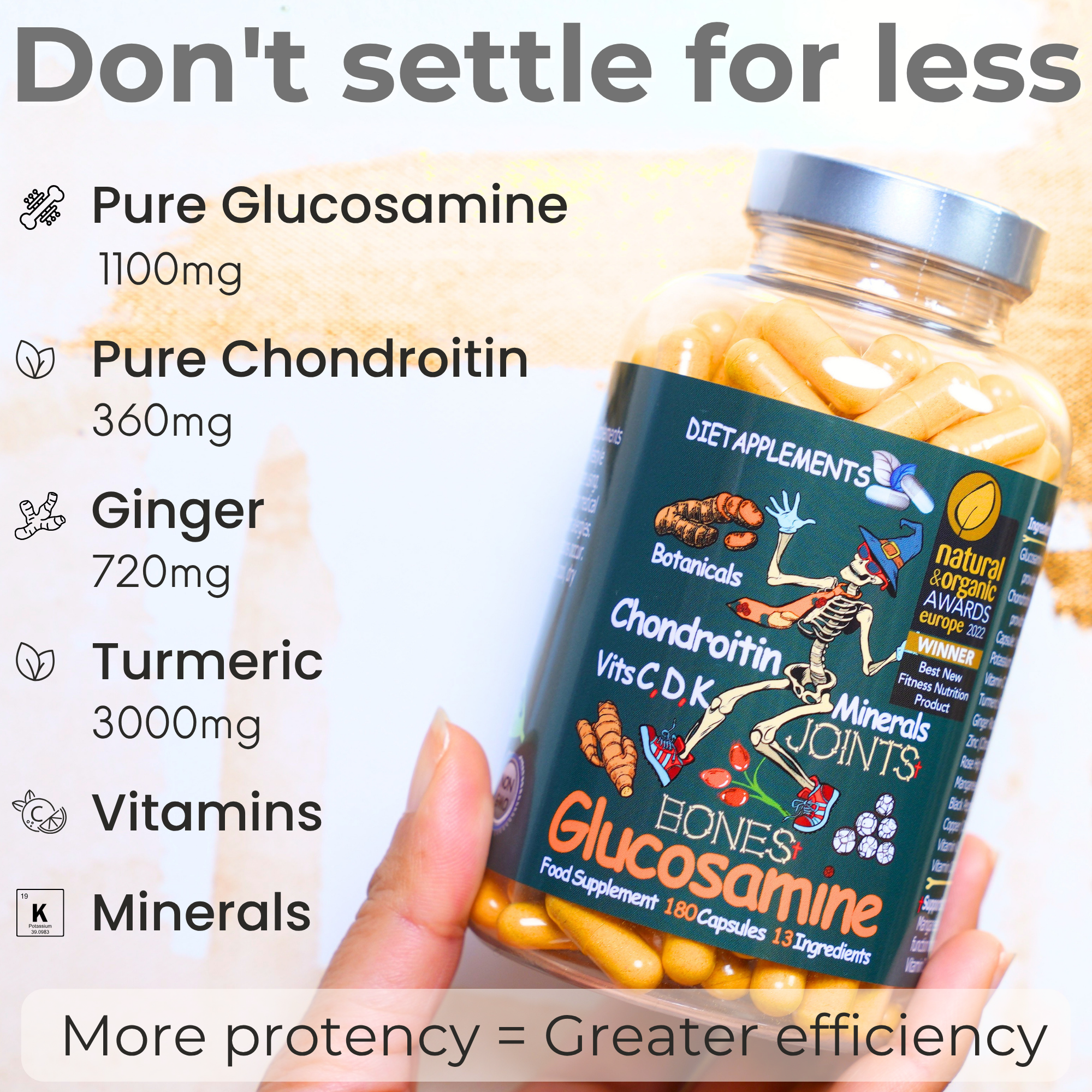 Glucosamine, Chondroitin, Turmeric, Vitamins & Minerals Complex