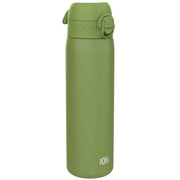 Leak Proof Slim Water Bottle, Stainless Steel, Khaki Green, 600ml (20oz)