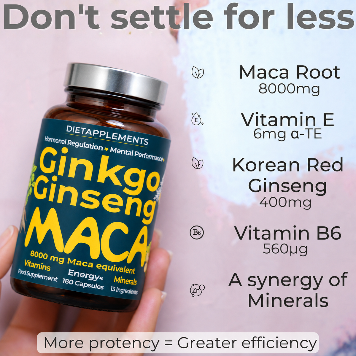 Maca, Korean Red Ginseng & Ginkgo Biloba Complex
