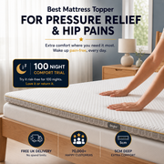 Brightr® Aurora Memory Foam Mattress Topper | Soft & Medium | 5 cm Reversible | Pressure Relief for Shoulder, Hip & Back