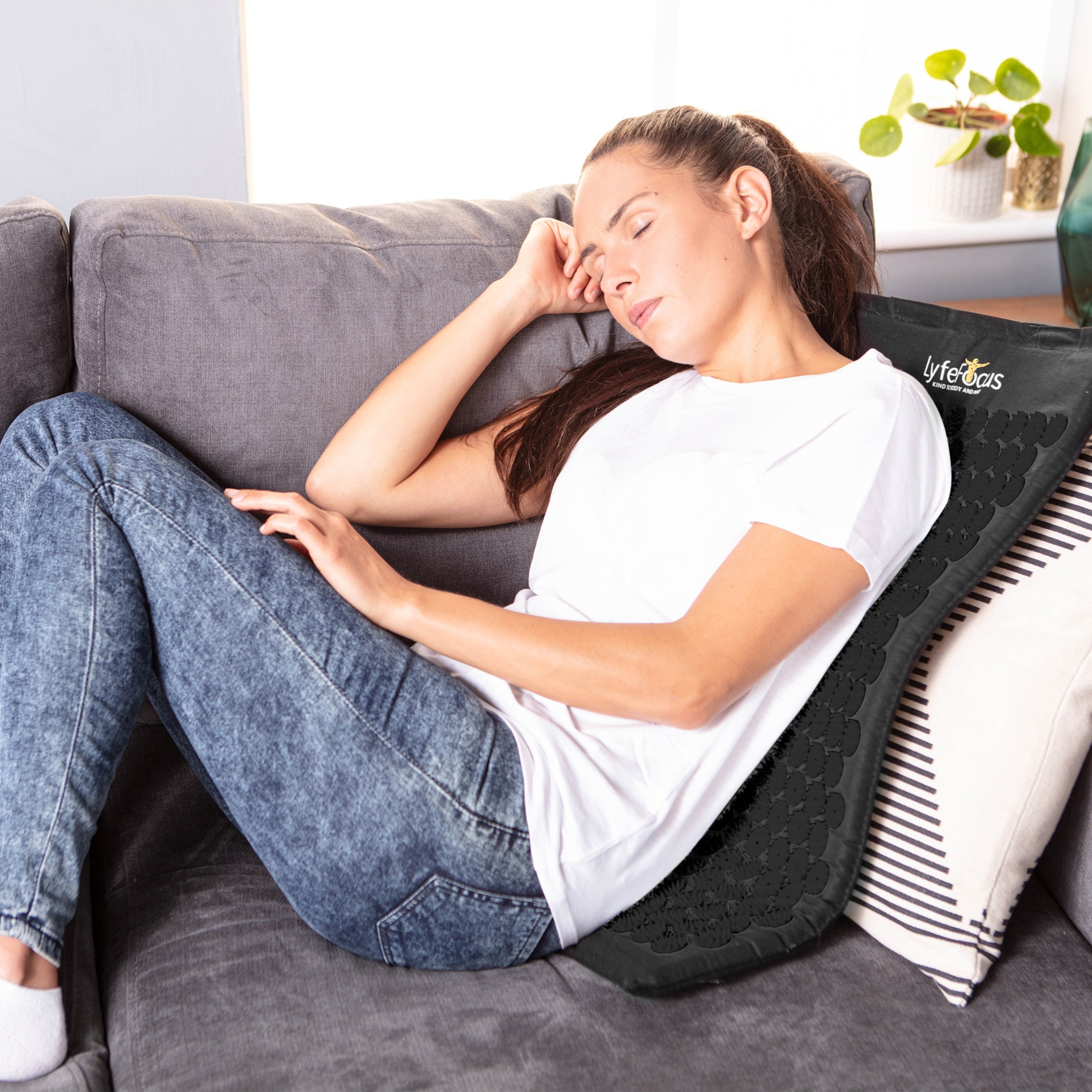 Acupressure Mat & Pillow (Black)