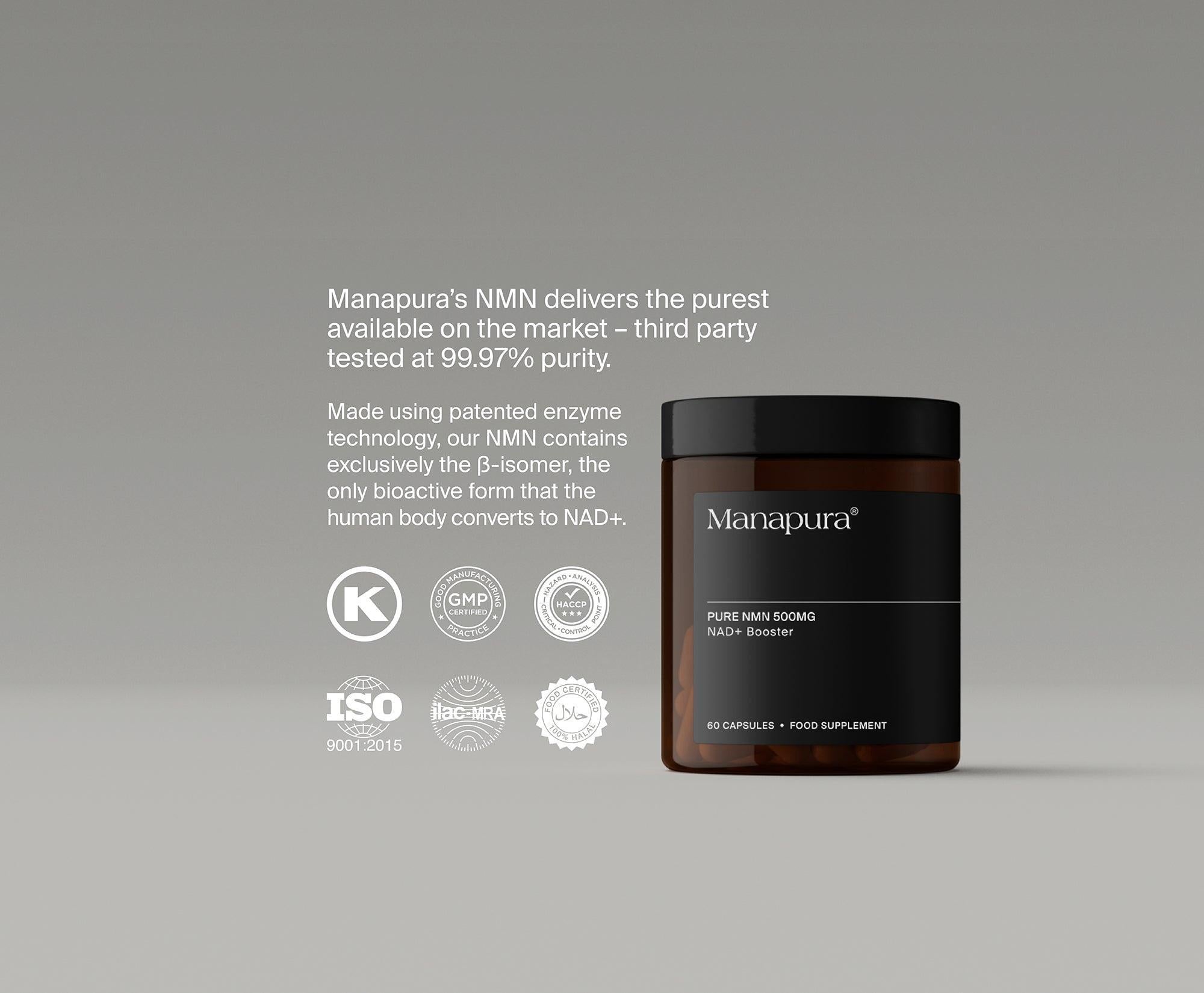Manapura Pure NMN Supplement | NAD+ Precursor for Energy, Metabolism & Healthy Ageing