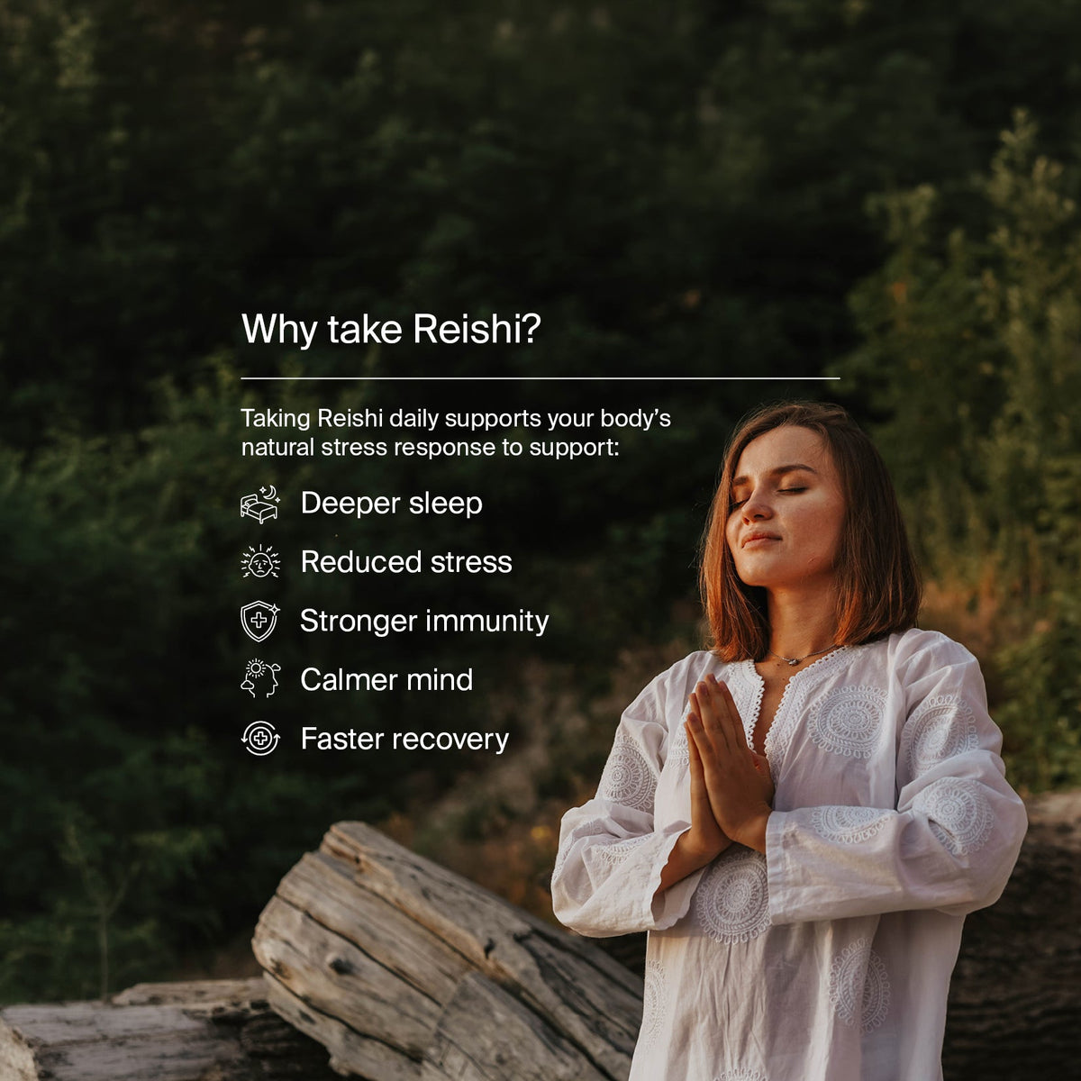 Manapura Organic Reishi Tincture | Stress Relief & Immune Support | Fruiting Body Only
