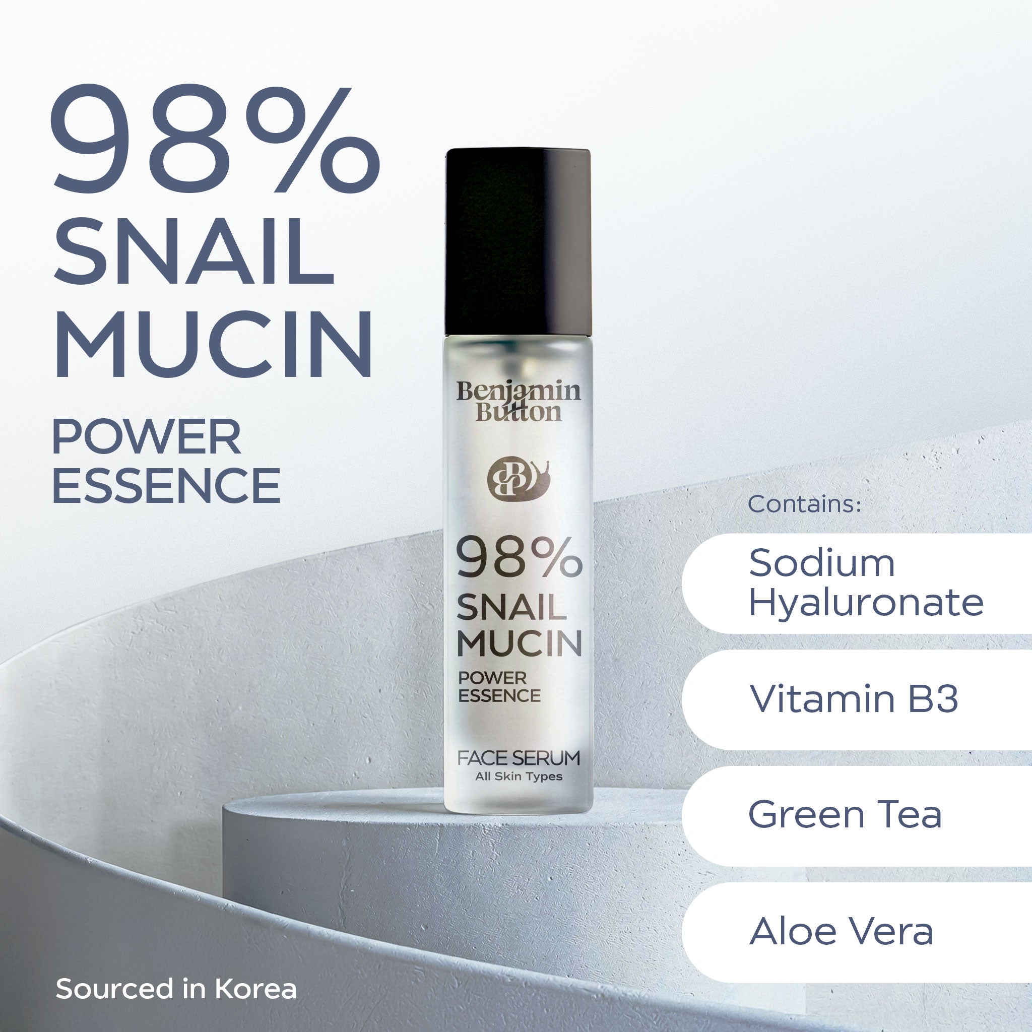 Snail Mucin Serum 98% - Hydrating Snail Secretion Serum - 100ml