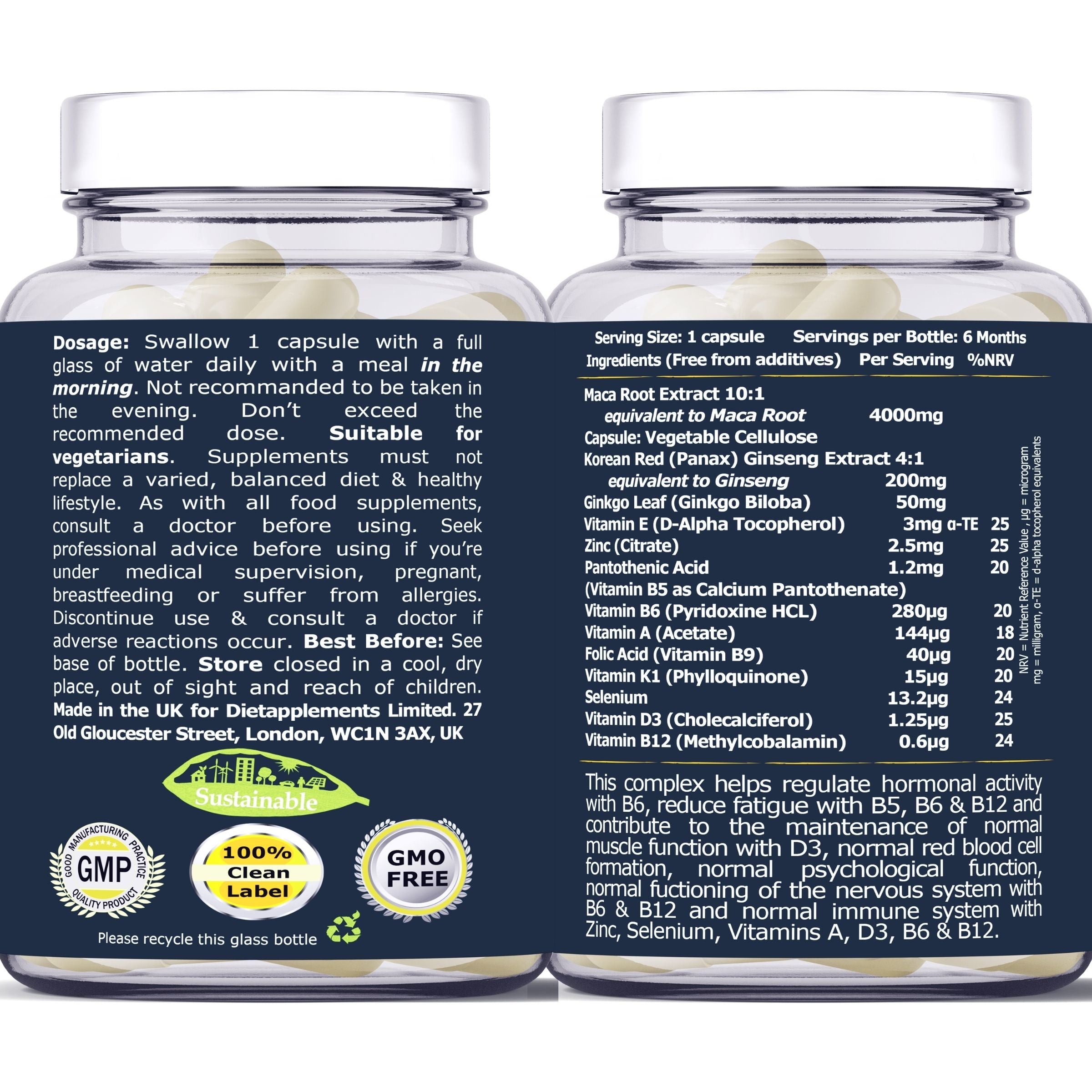 Maca, Korean Red Ginseng & Ginkgo Biloba Complex