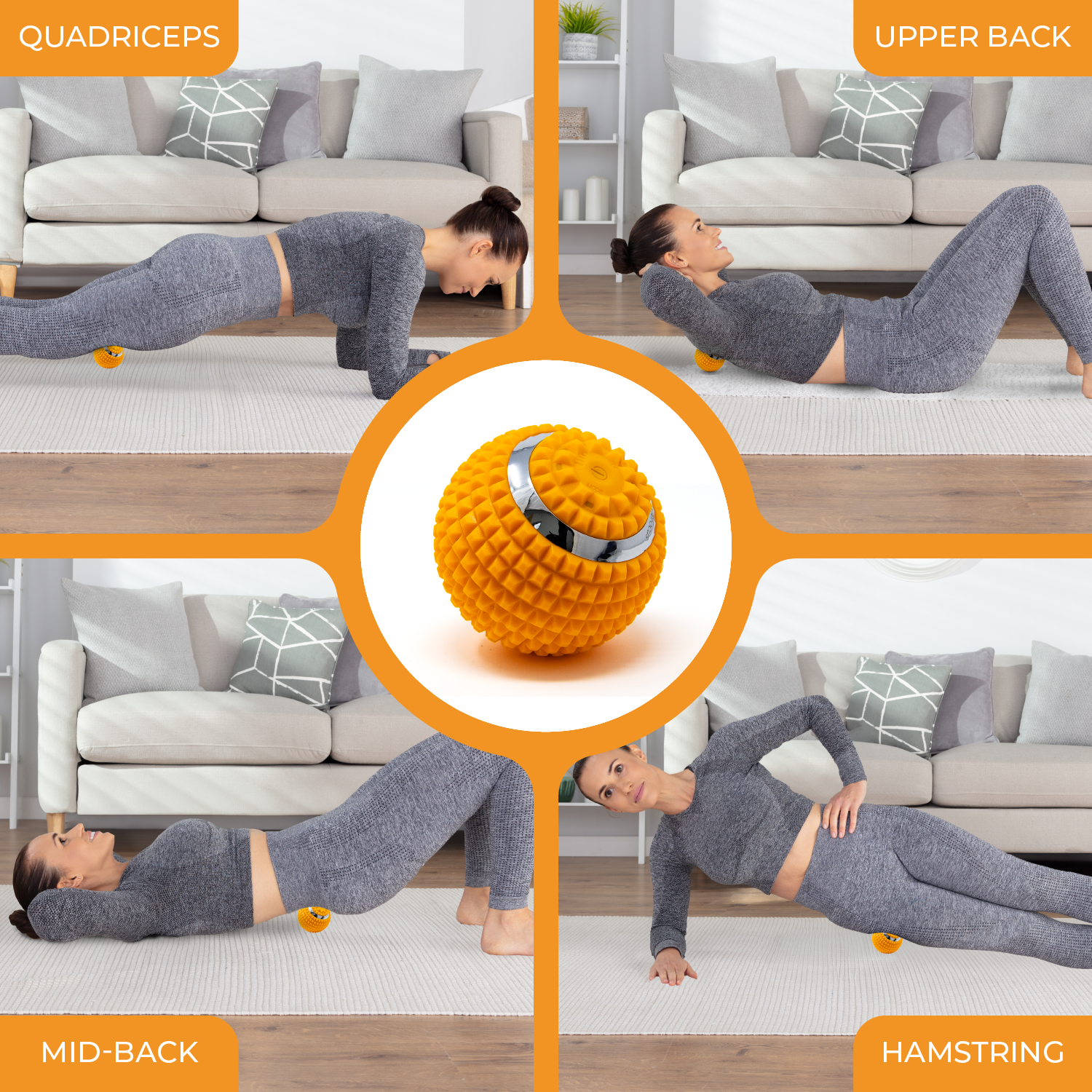 Vibrating Massage Ball (Orange)