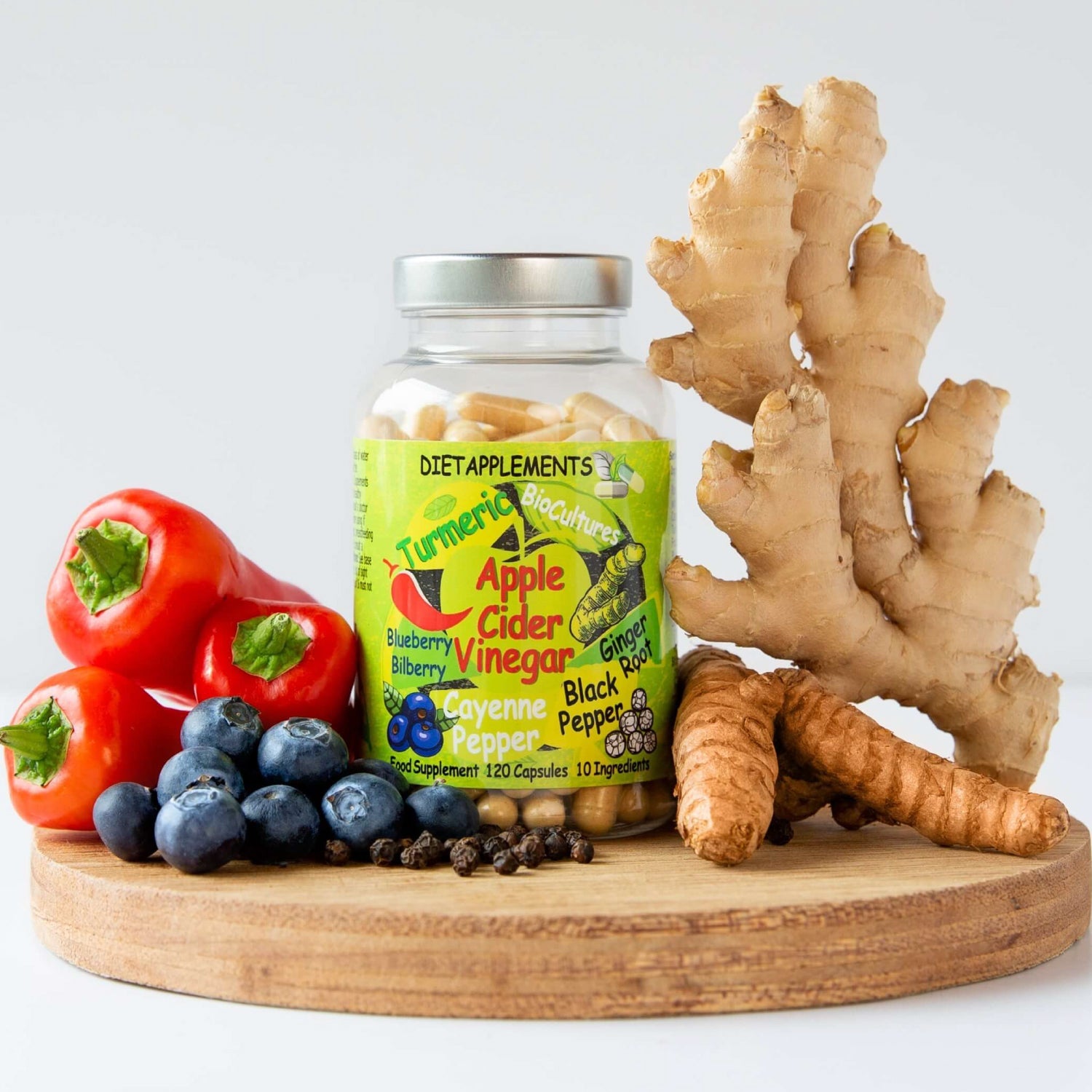 Apple Cider Vinegar with the Mother, Superfood, Biocultures & Berries Complex