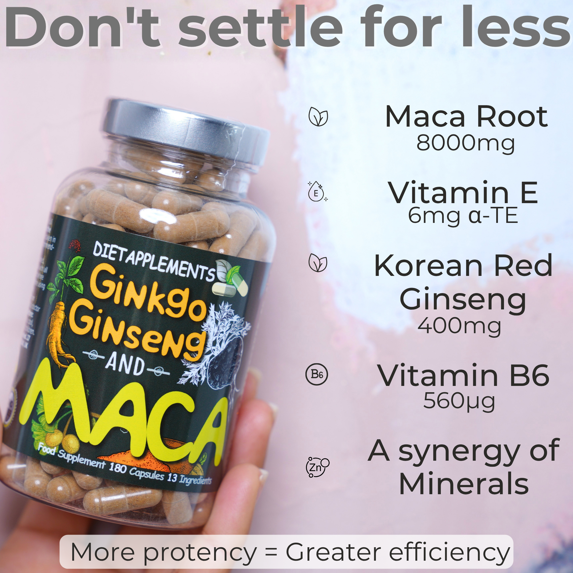 Maca, Korean Red Ginseng & Ginkgo Biloba Complex
