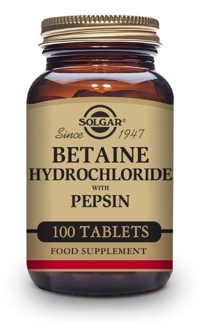 Solgar Betaine Hydrochloride with Pepsin 100 tablets