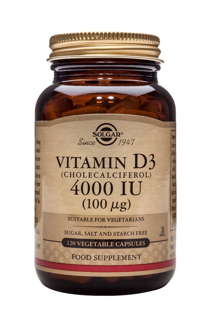 Solgar – Vitamin D3 4000 IU (100 µg) Vegetable 60/120 Capsules