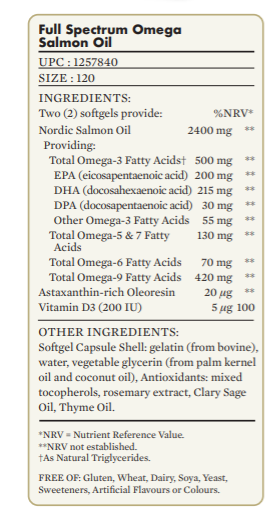 Solgar - Full Spectrum Omega Salmon Oil 120 capsules