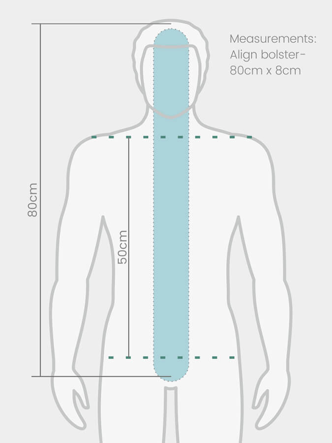 Yoga Studio Organic Cotton Slim Spine Align Bolster