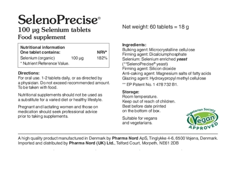 Pharma Nord SelenoPrecise | 100mcg Selenium | 60 Tablets