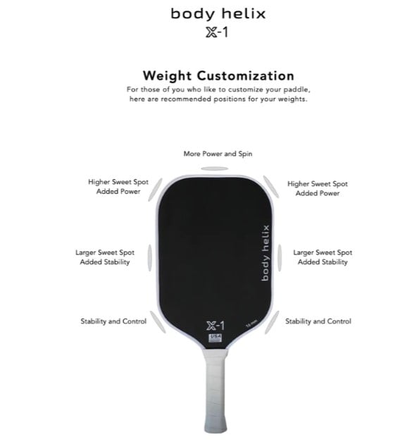 Body Helix X-1 Pickleball Paddle