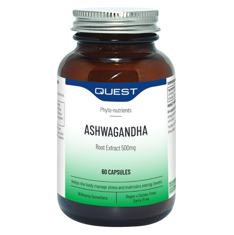 Quest Ashwagandha Root Extract 500mg | 60 Capsules