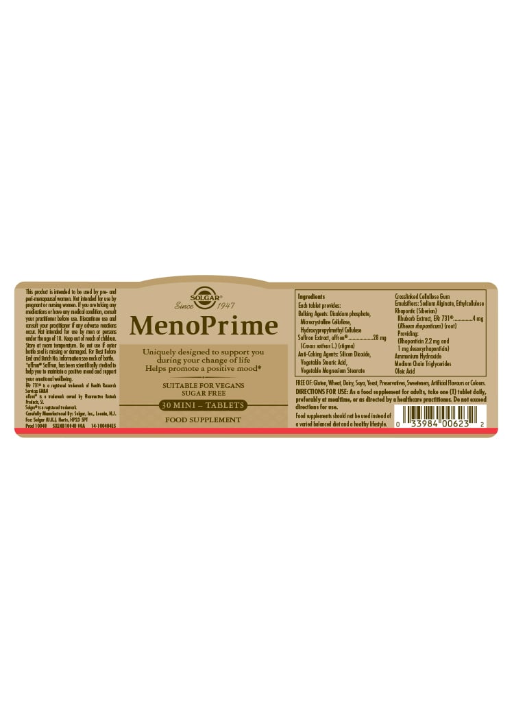 Solgar - Menoprime 30 mini tablets