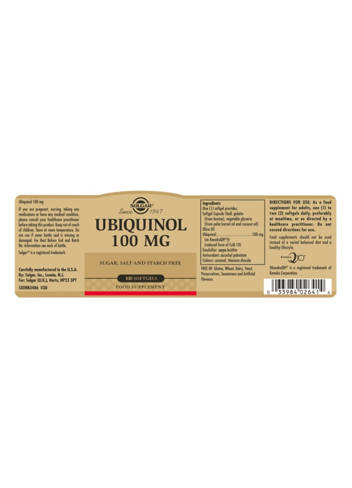 Solgar Ubiquinol 100 mg 50 Softgels