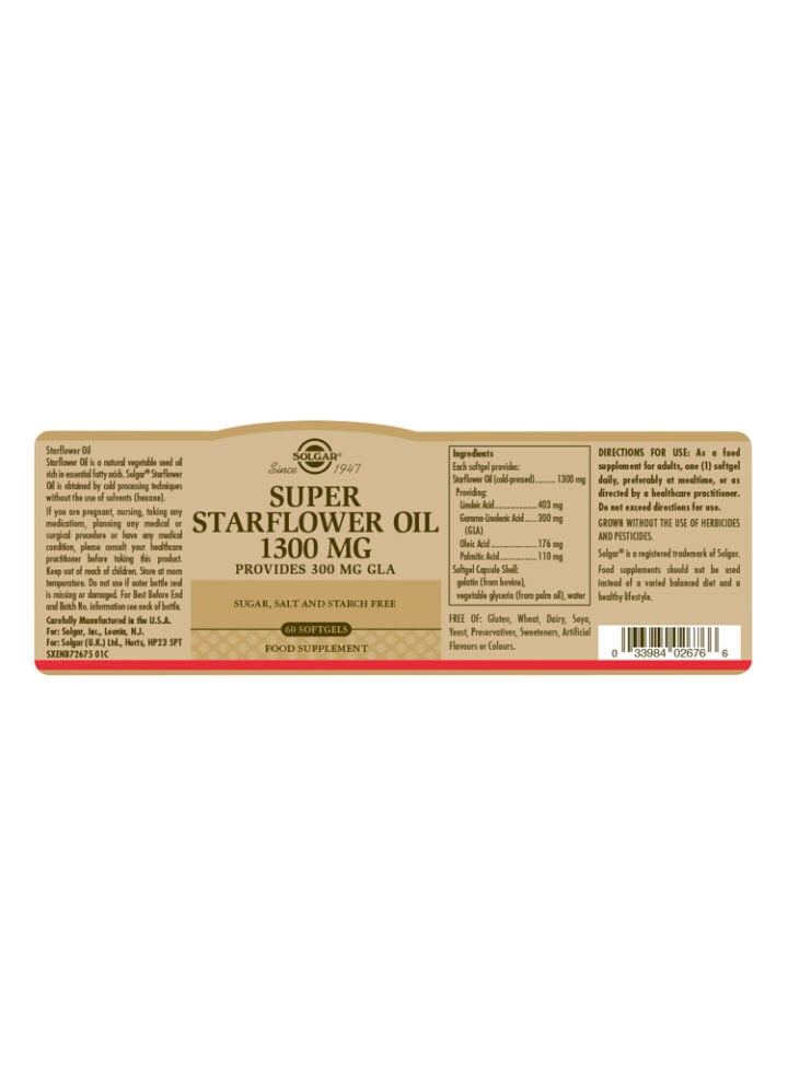 Solgar - Super Starflower Oil 1300 mg