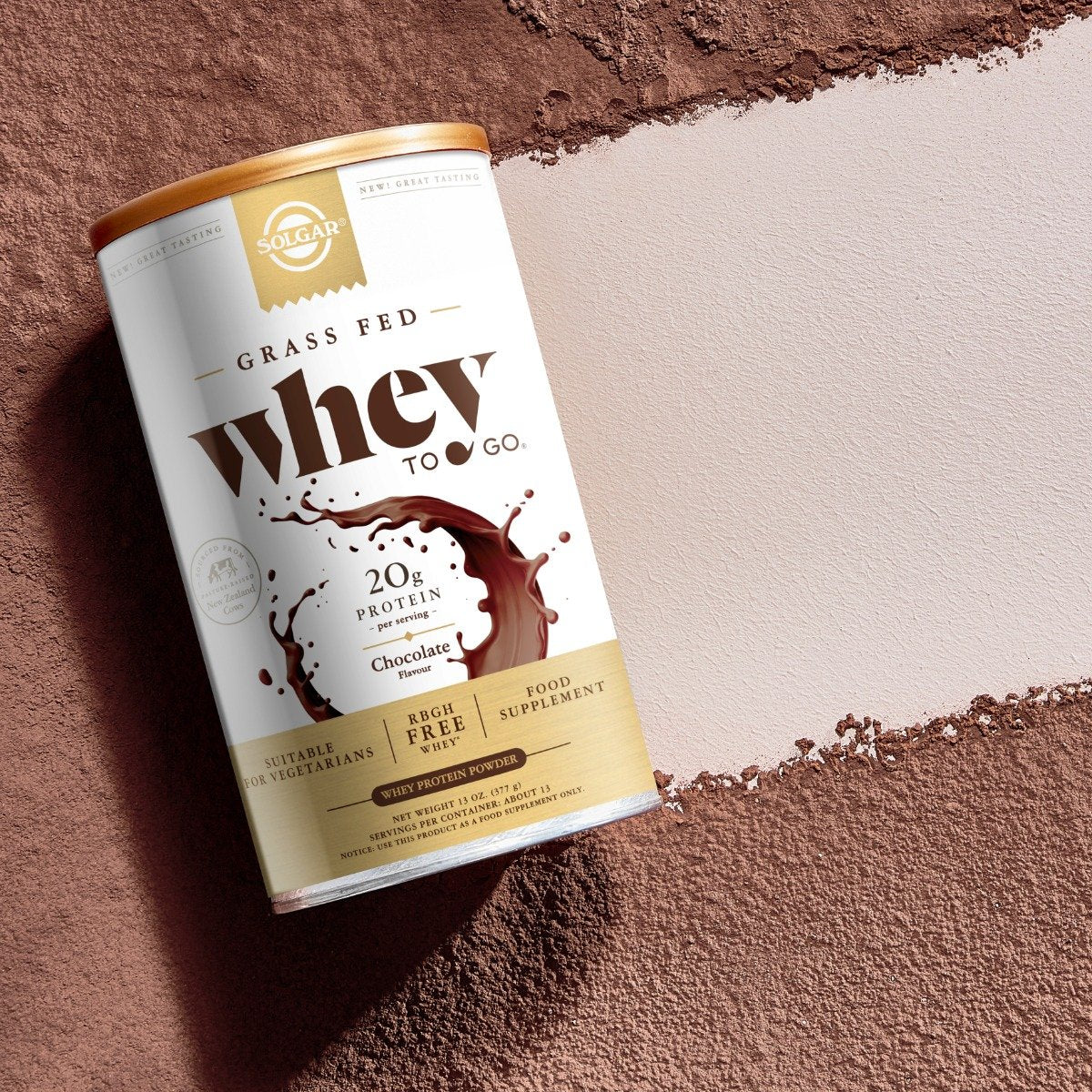 Solgar - Whey To Go® Whey Protein Powder Natural Chocolate Flavour