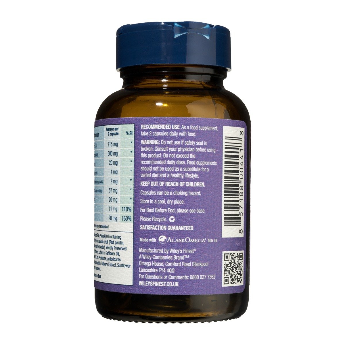 Wiley's Finest Bold Vision - 60 Fish Capsules