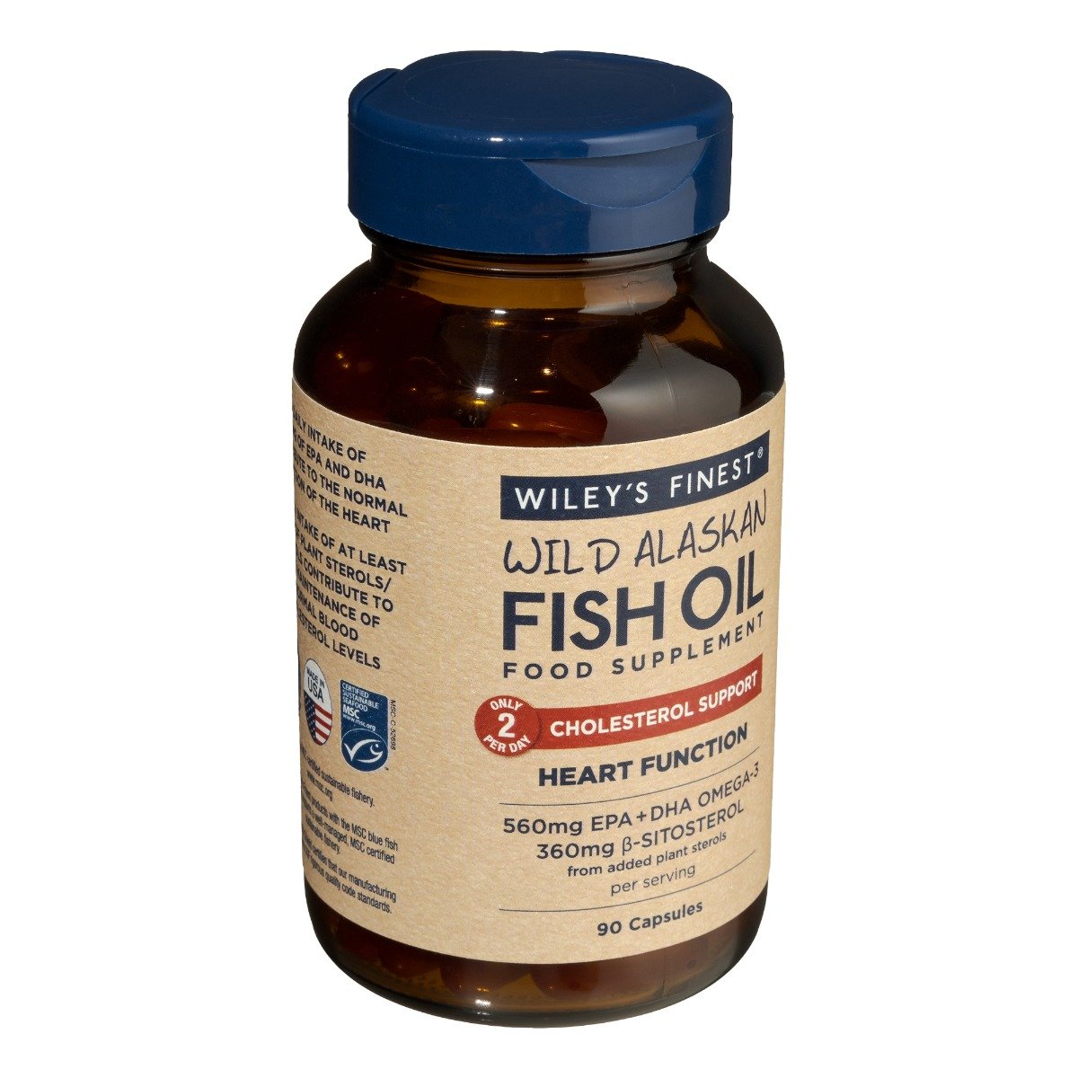 Wiley’s Finest Cholesterol Support – 90 Fish Softgels