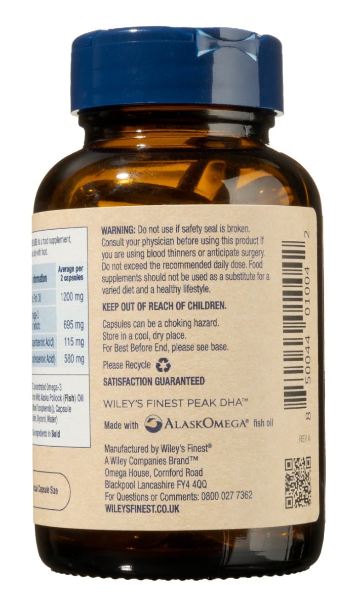 Wiley's Finest Peak DHA - 60 capsules