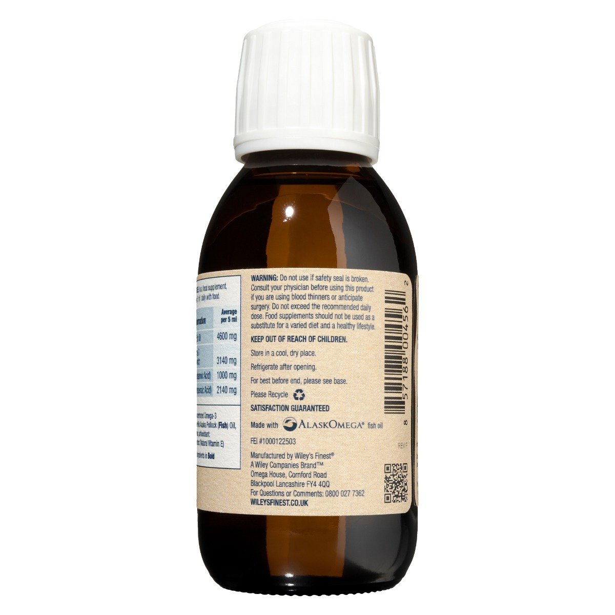 Wiley's Finest Summit DHA Liquid - 125ml 25 servings