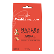 Wedderspoon Manuka Honey Drops – Ginger & Echinacea (20 Drops)
