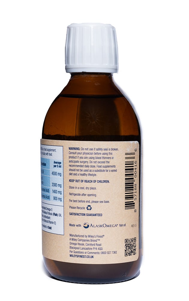 Wiley's Finest Peak Omega 3 Liquid - 125/250ml 25/50 servings